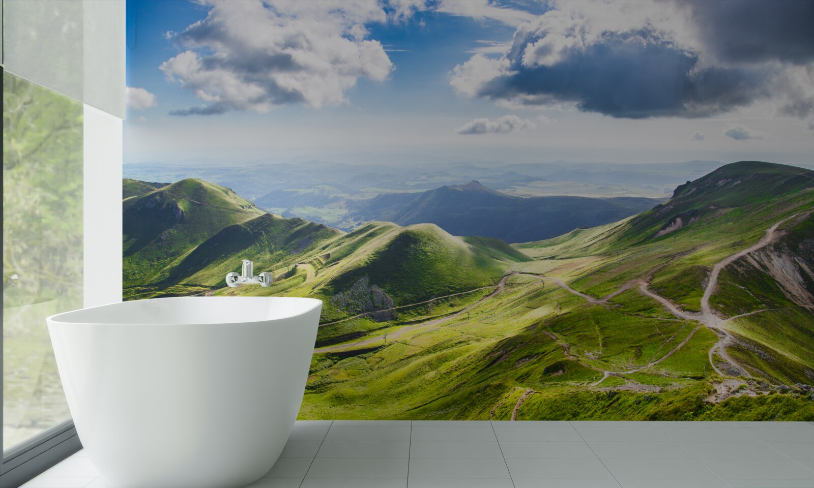 Fototapeta turistické chodníky pozdĺž vrcholkov hôr