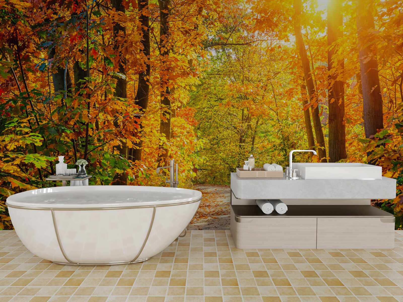 Fototapeta západ slnka poteší jesenným slnkom