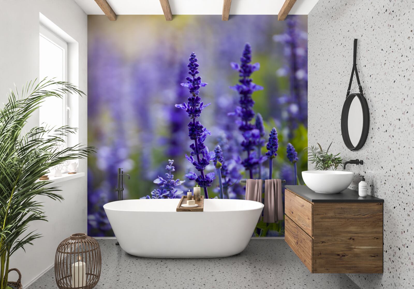 Fototapeta makro fotografia fialovej levandule