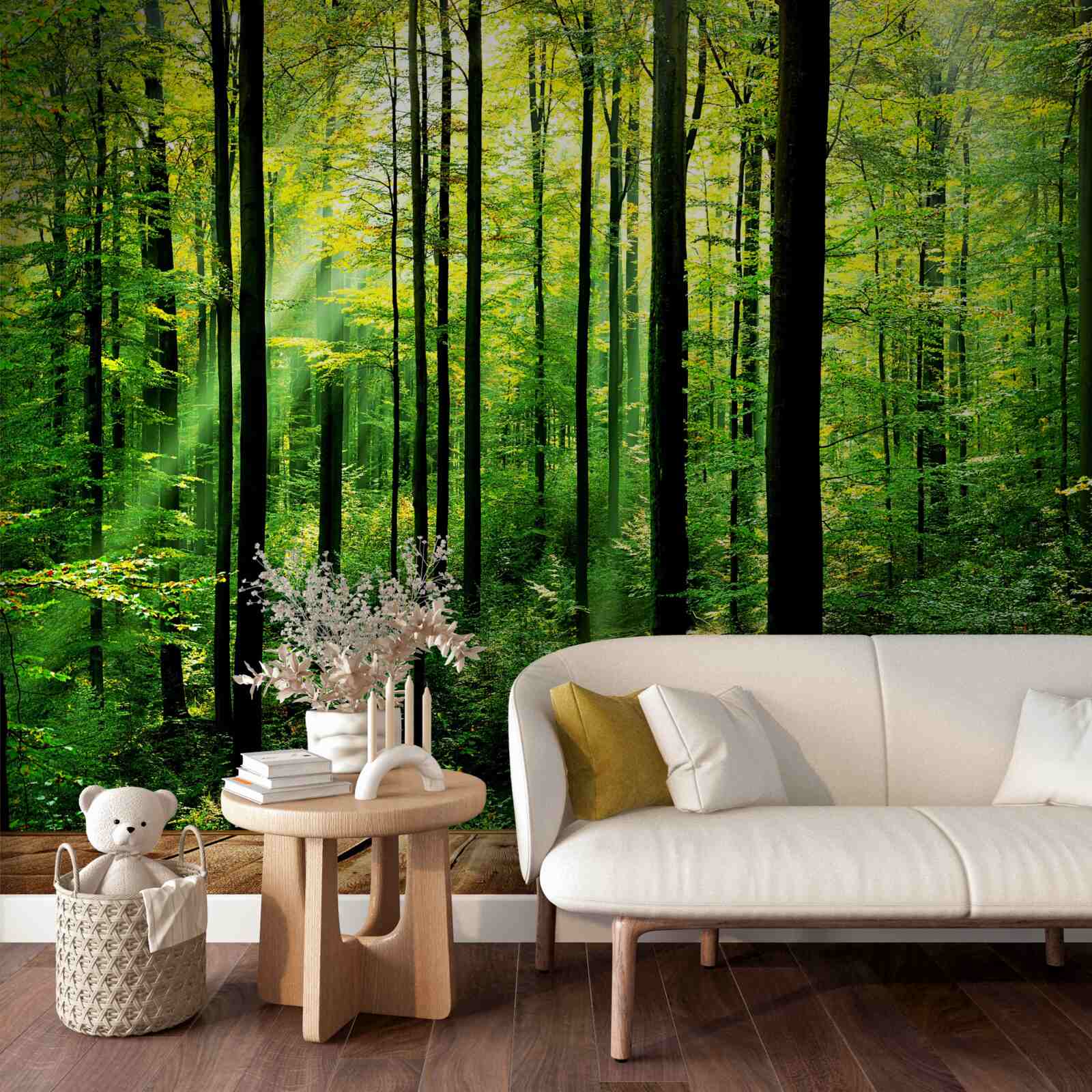 Fototapeta terasa s prístupom do borovicového hája