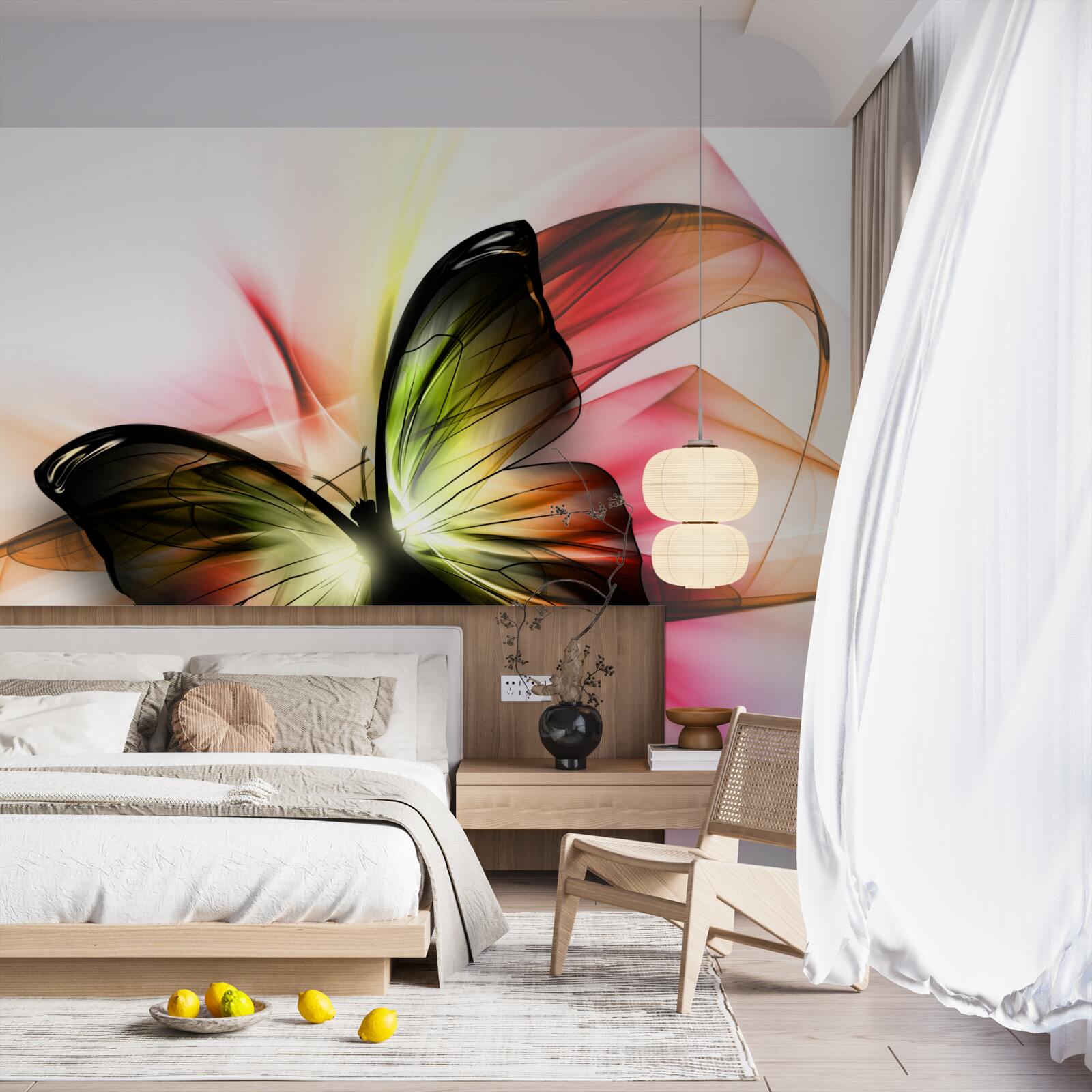 Fototapeta krásny motýľ ladne sa vznášajúci vo vzduchu