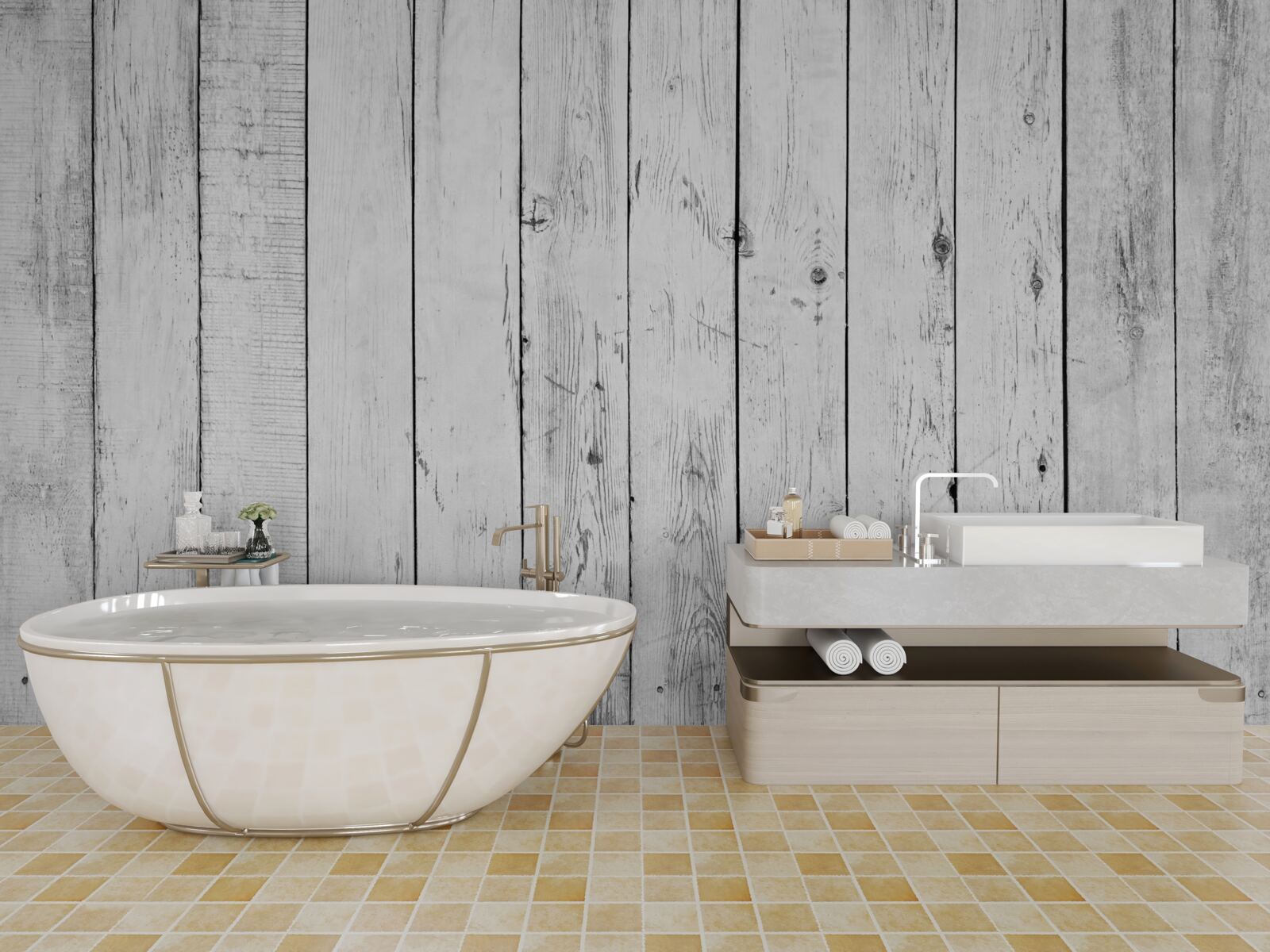 Fototapeta biela parketová doska