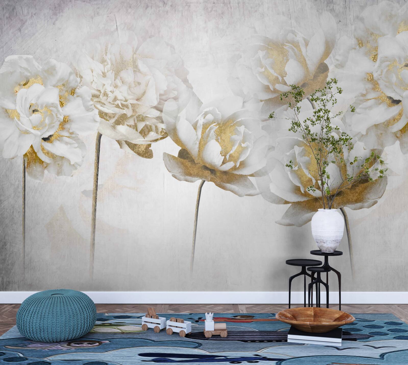 Fototapeta Krásne biele bavlnené kvety