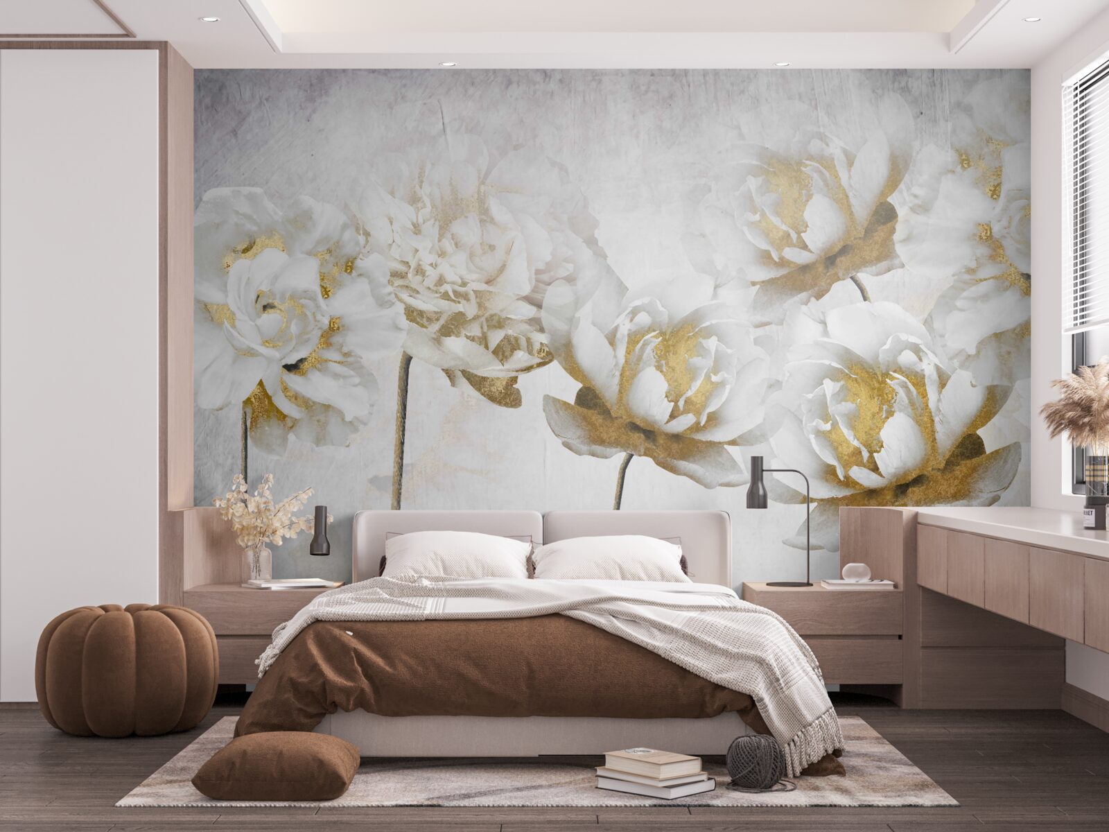 Fototapeta Krásne biele bavlnené kvety