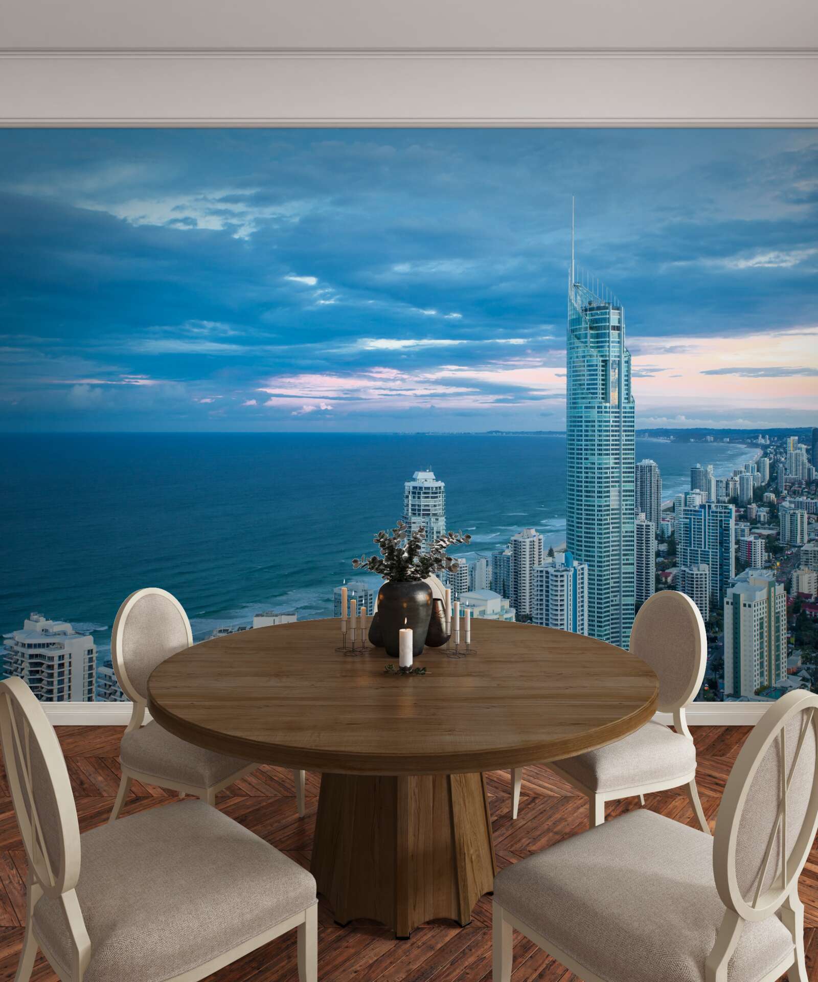 Fototapeta obrie mesto na pobreží