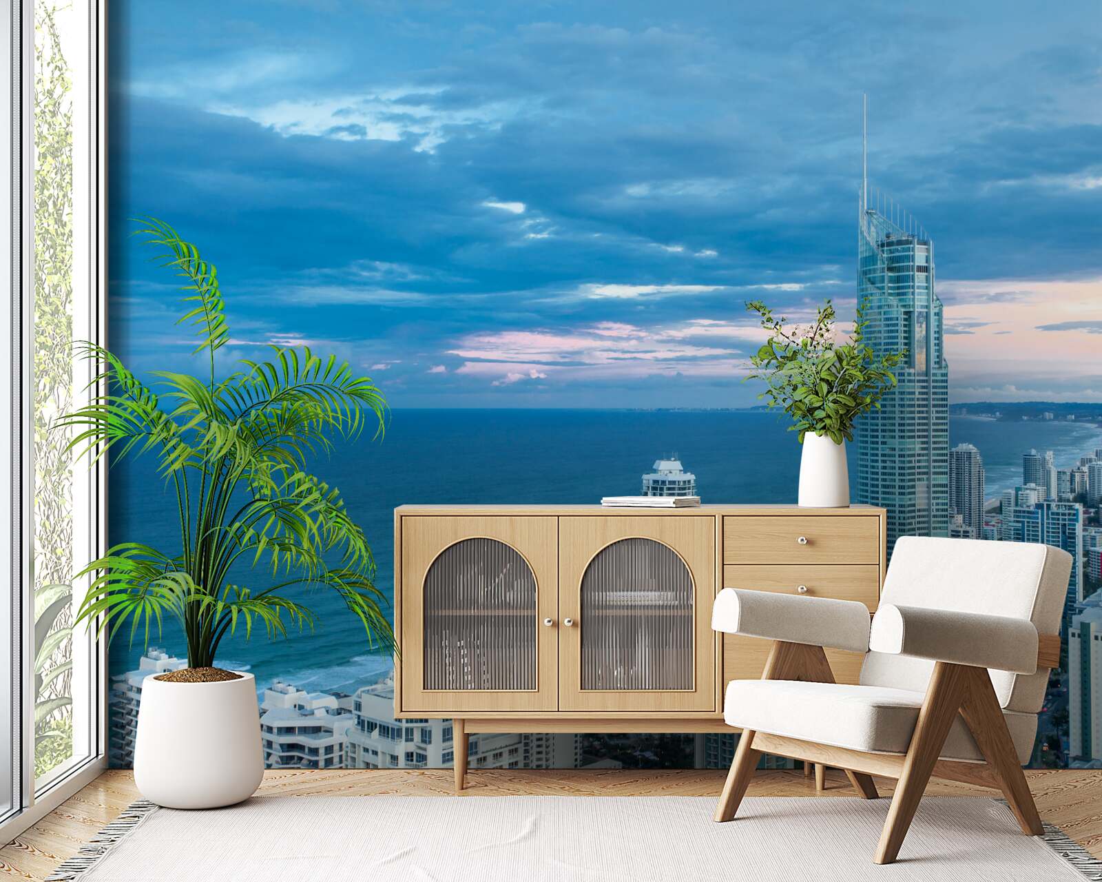 Fototapeta obrie mesto na pobreží