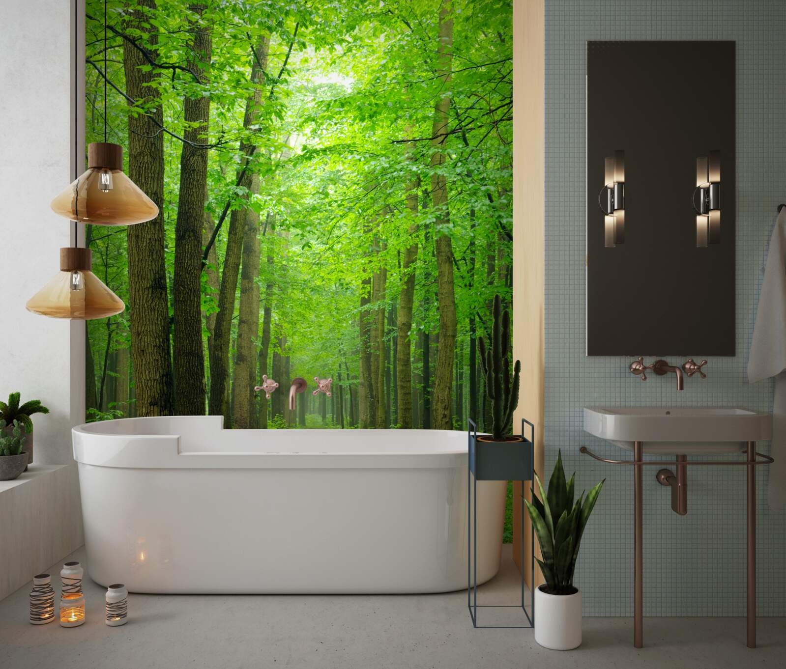 Fototapeta pohodlnou cestou cez ladný listnatý les