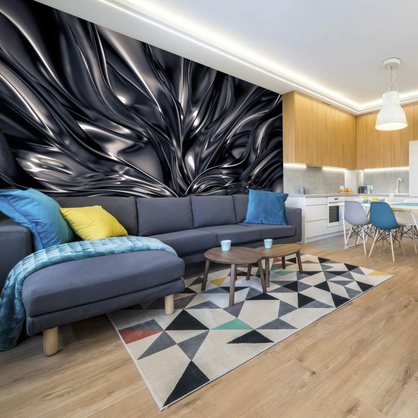 Fototapeta kvapky vody v nočnom jazere