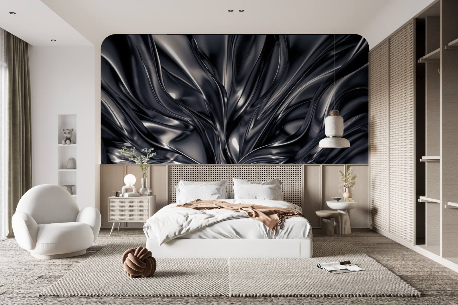 Fototapeta kvapky vody v nočnom jazere