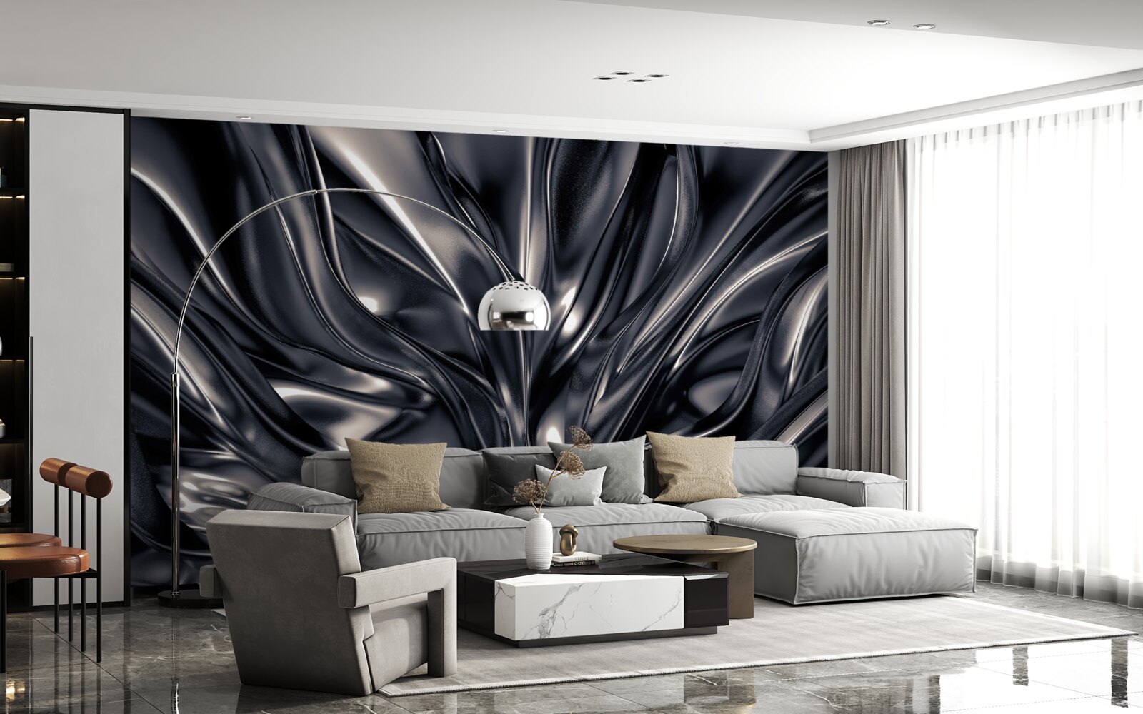 Fototapeta kvapky vody v nočnom jazere