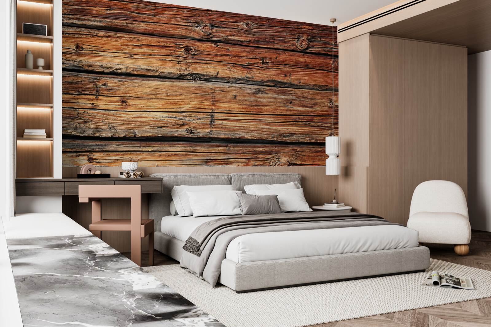 Fototapeta nechránená doska zo svetlého dreva