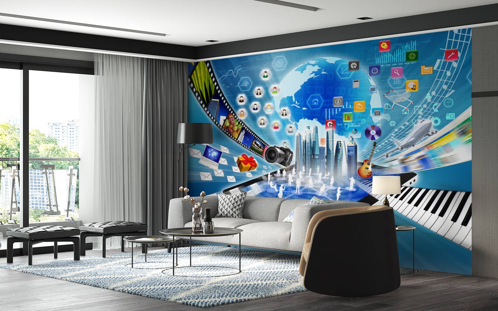 Fototapeta abstraktný digitálny soundtrack