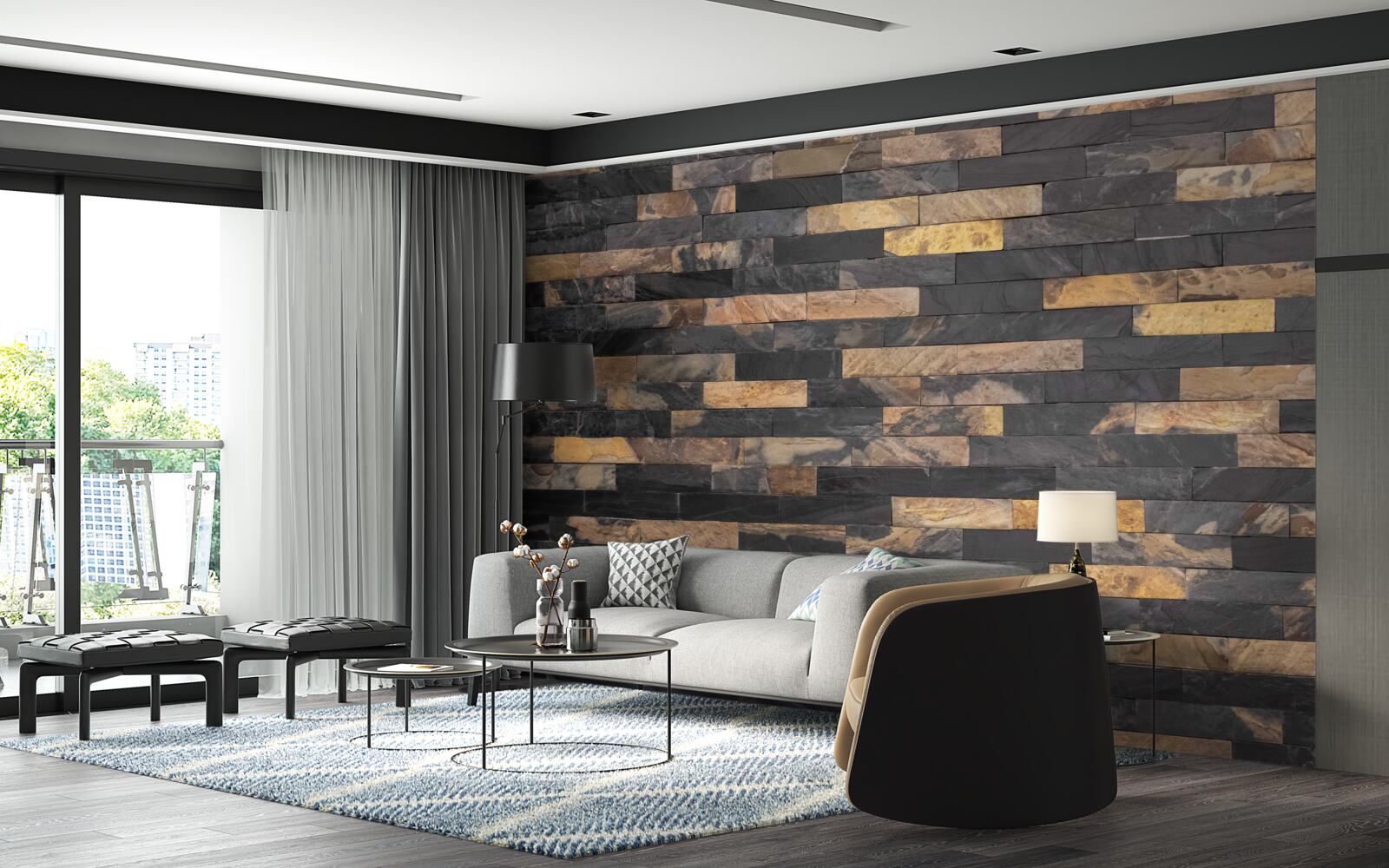 Fototapeta čierno-zlatý kameň umiestnený vodorovne