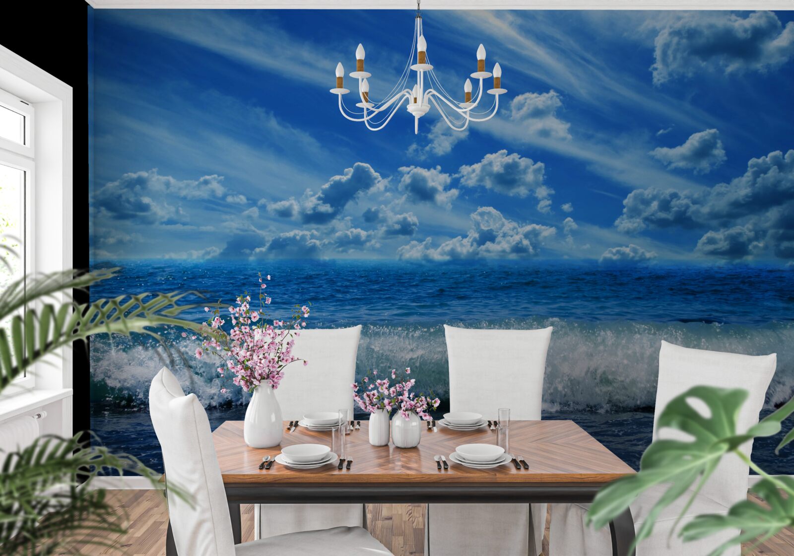 Fototapeta búrlivá modrá vodná plocha