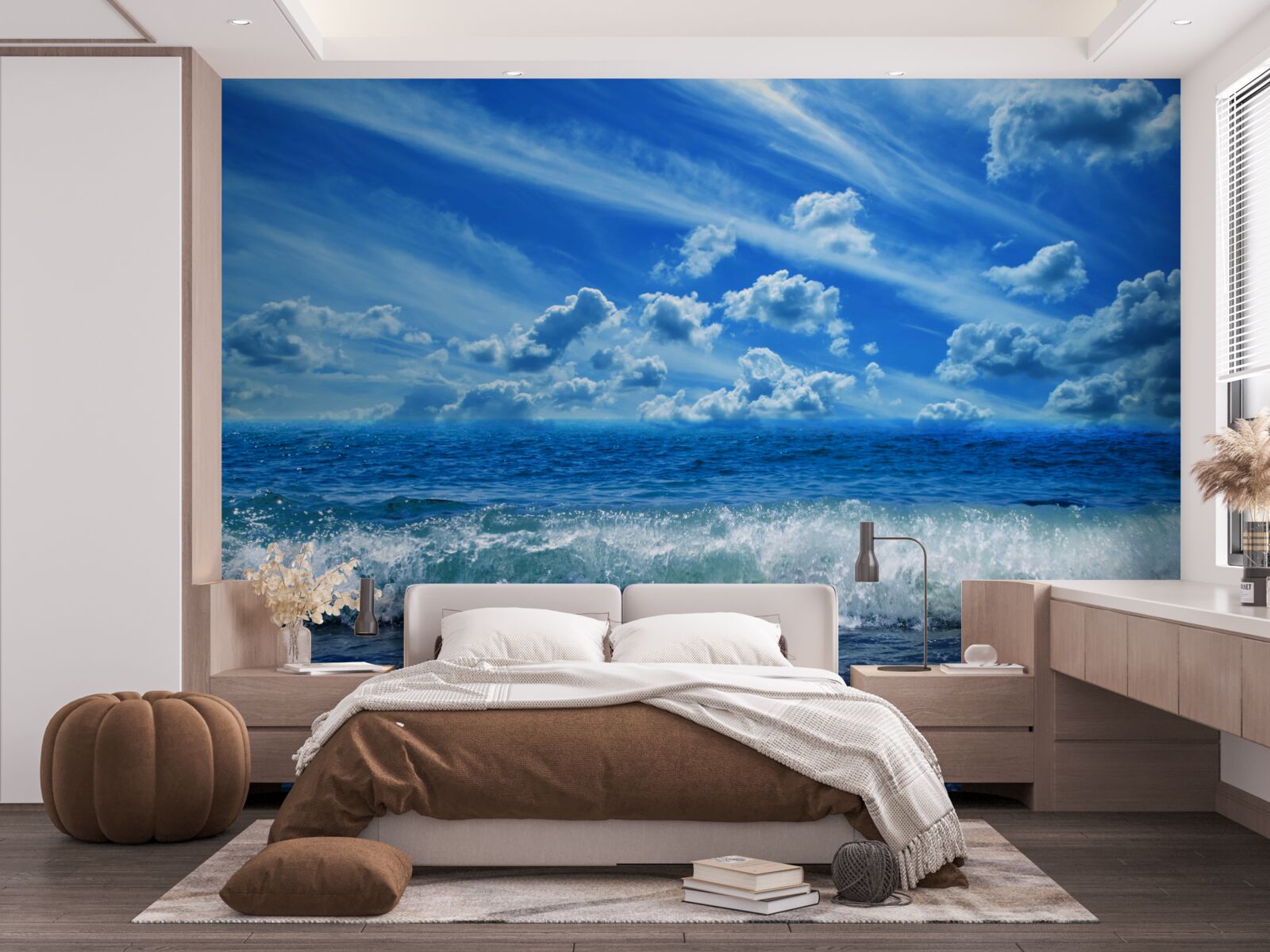 Fototapeta búrlivá modrá vodná plocha