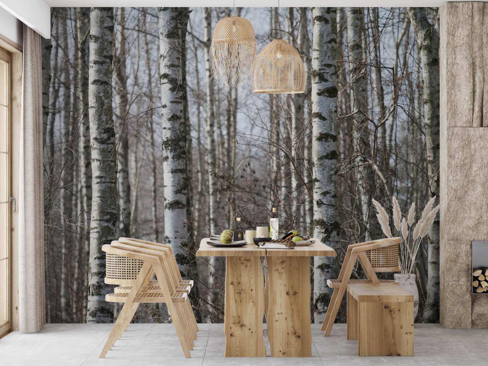 Fototapeta padnuté pôvabné brezy