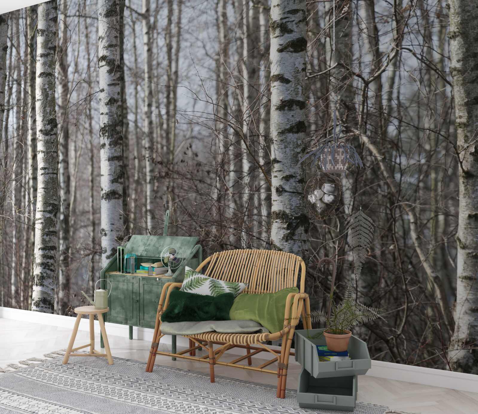 Fototapeta padnuté pôvabné brezy