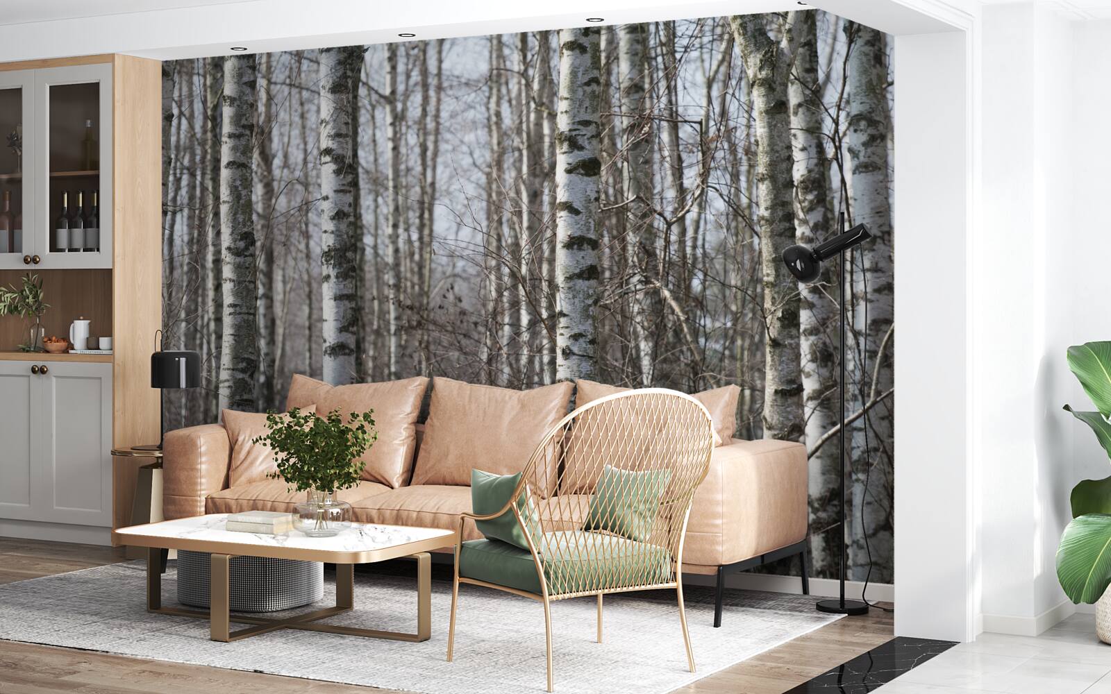 Fototapeta padnuté pôvabné brezy