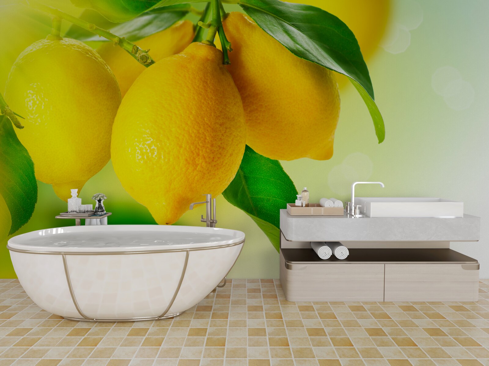 Fototapeta citróny majú bohatú žltú farbu