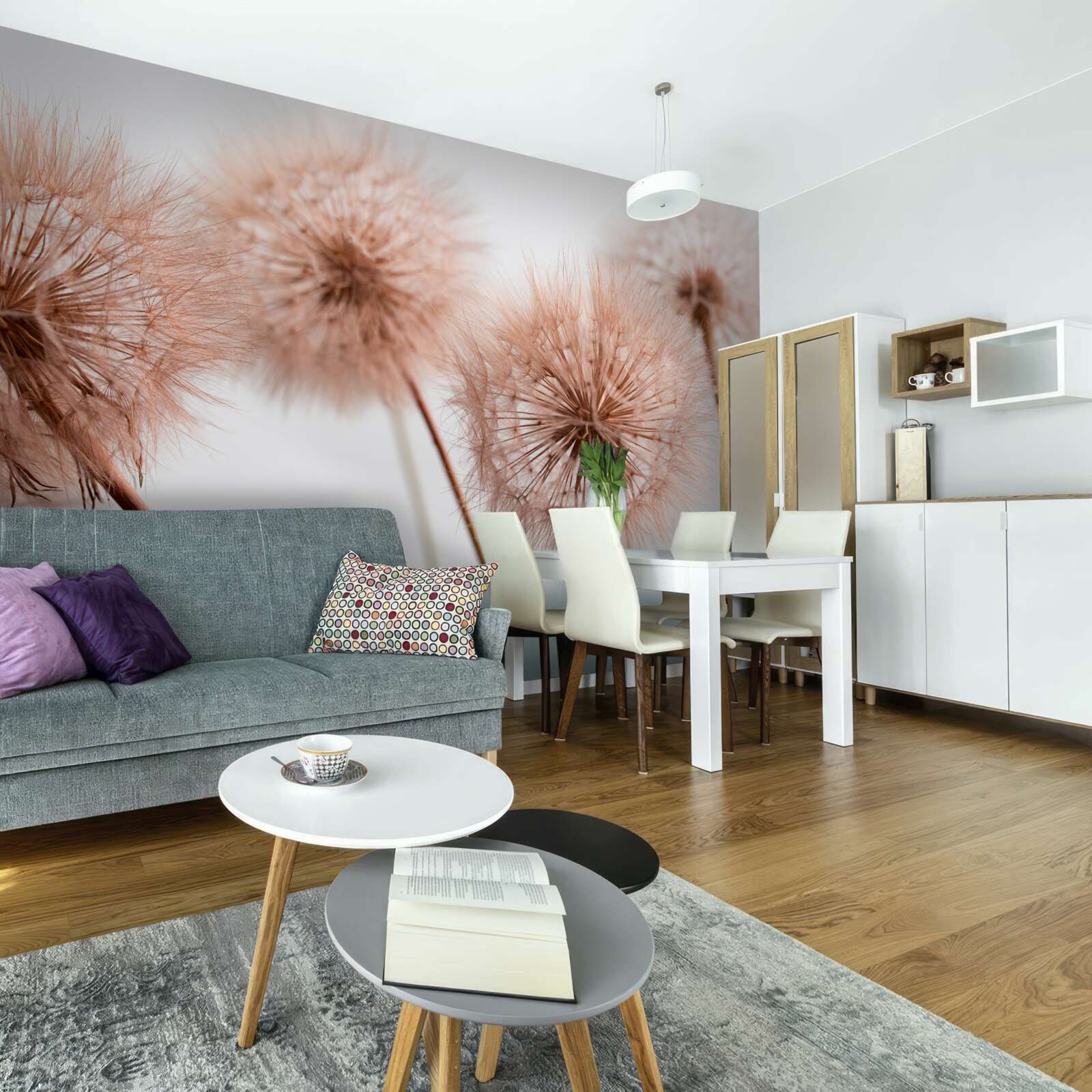 Fototapeta svetlé nadýchané púpavy