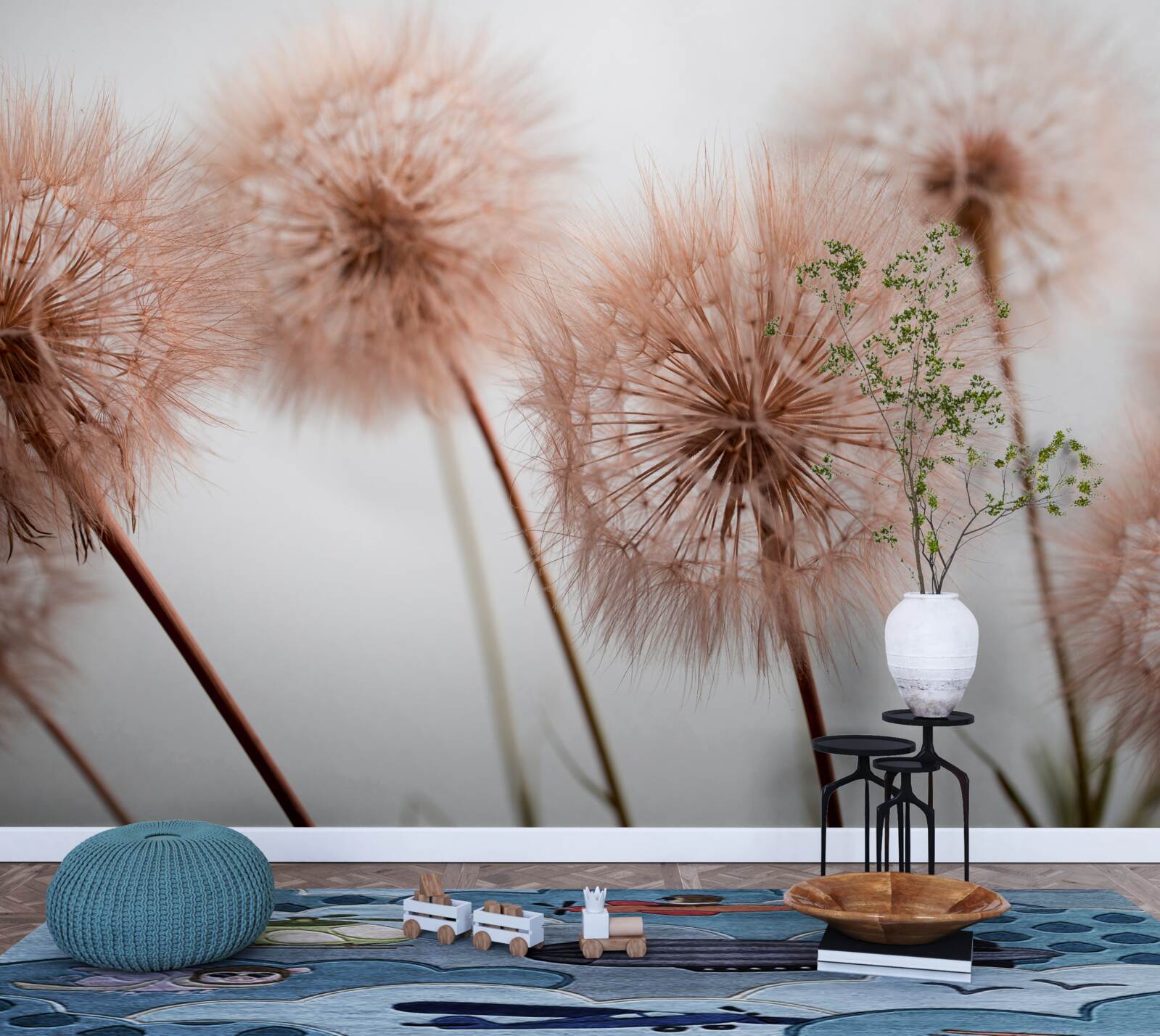 Fototapeta svetlé nadýchané púpavy