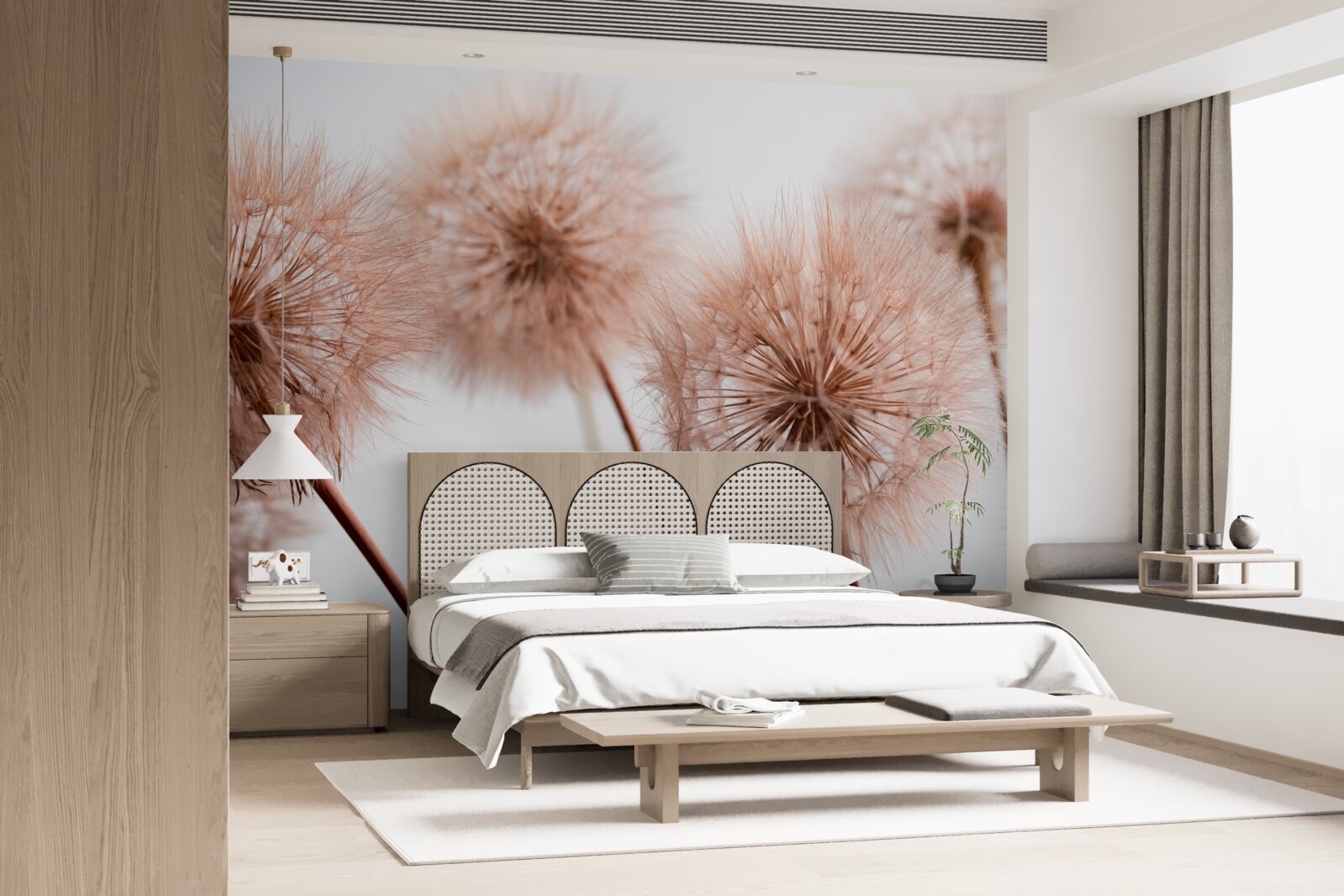 Fototapeta svetlé nadýchané púpavy