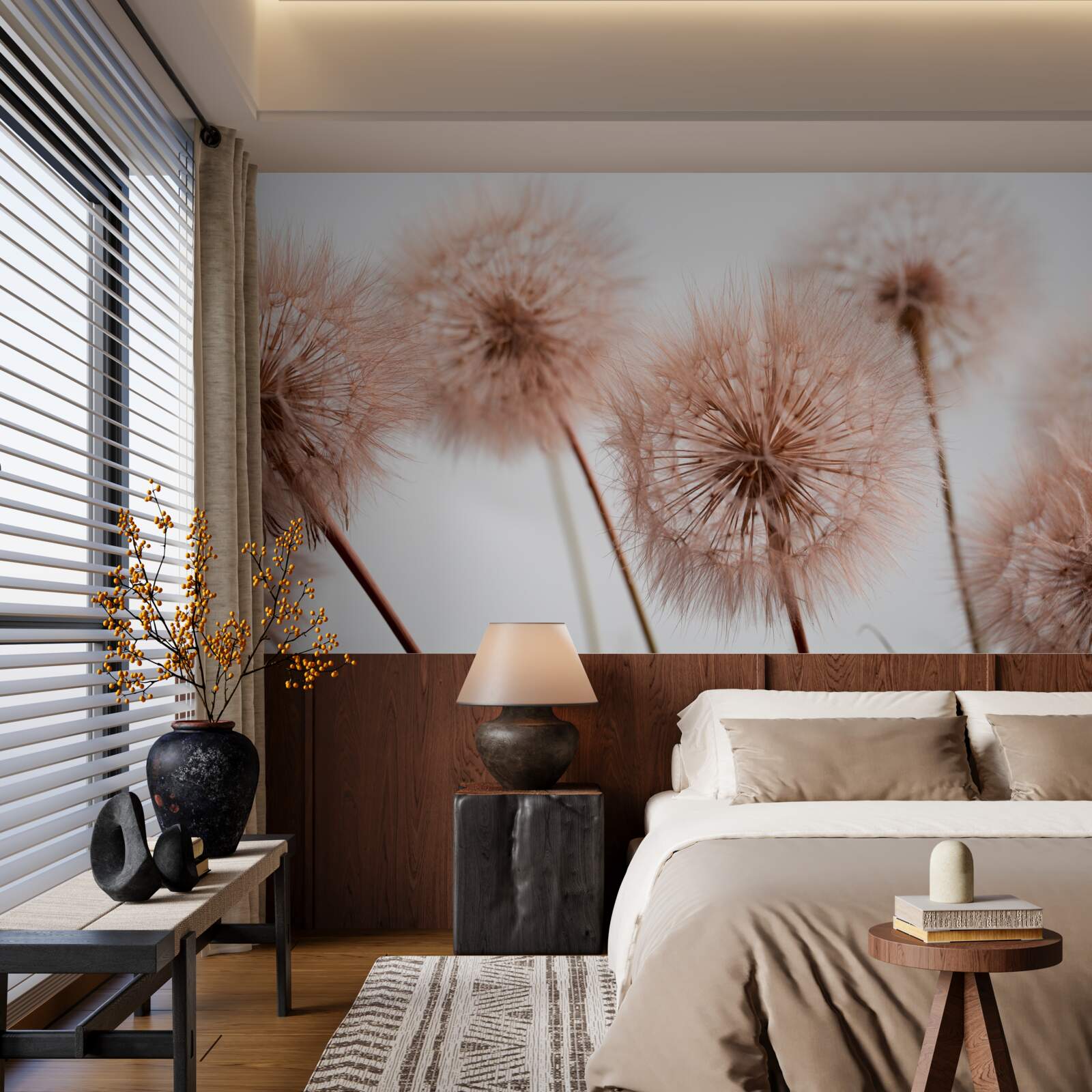 Fototapeta svetlé nadýchané púpavy