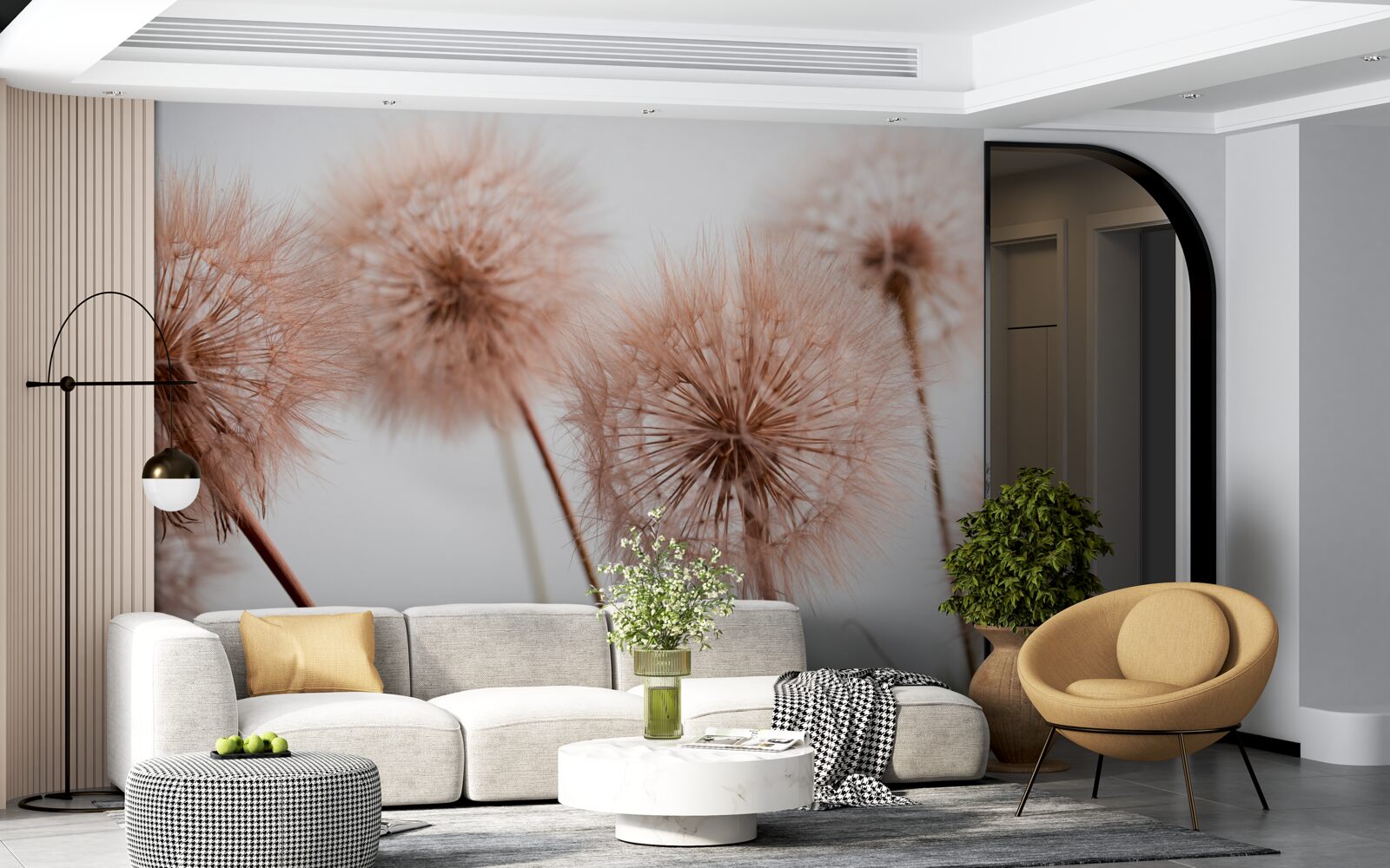 Fototapeta svetlé nadýchané púpavy