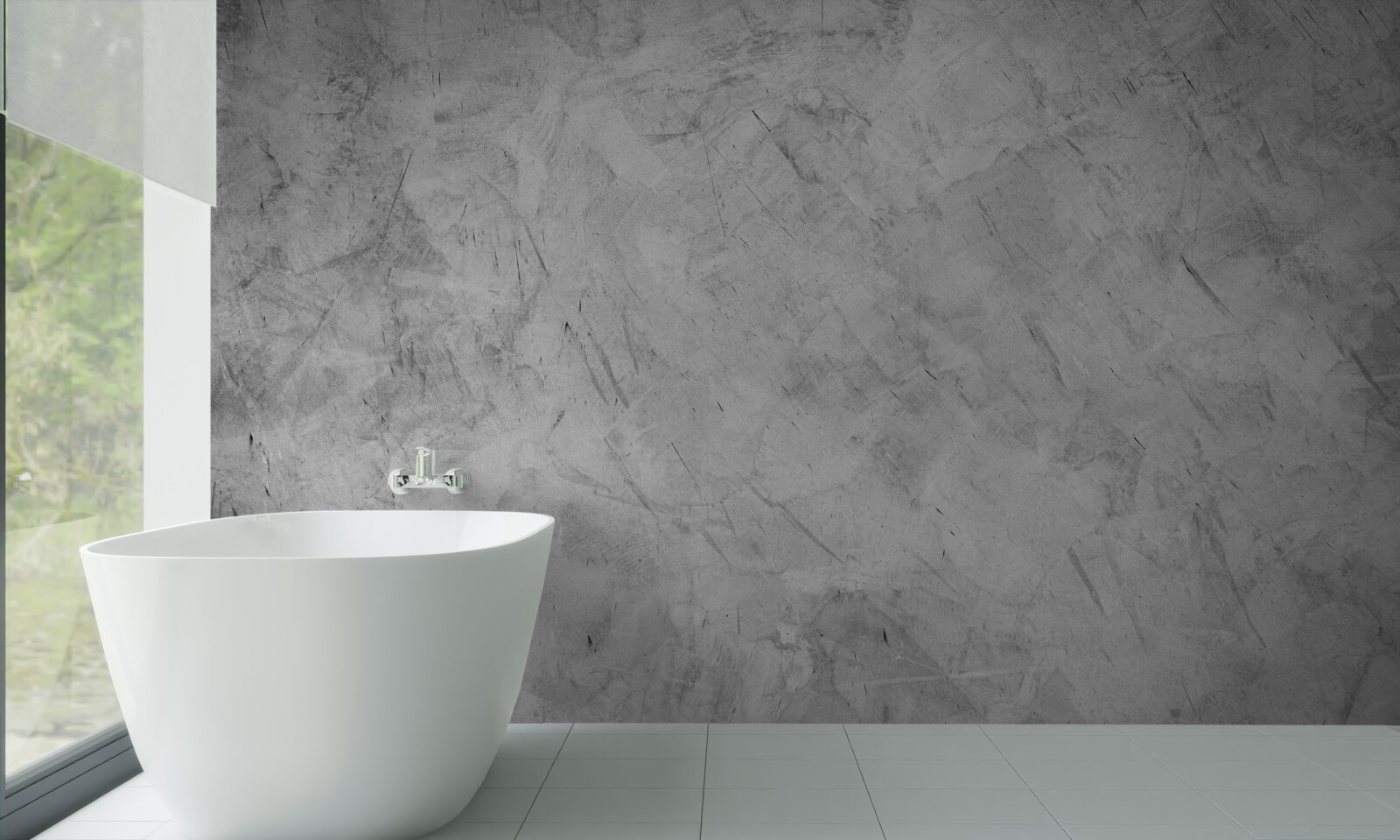 Fototapeta silný dážď v lese ponorenom do hmly