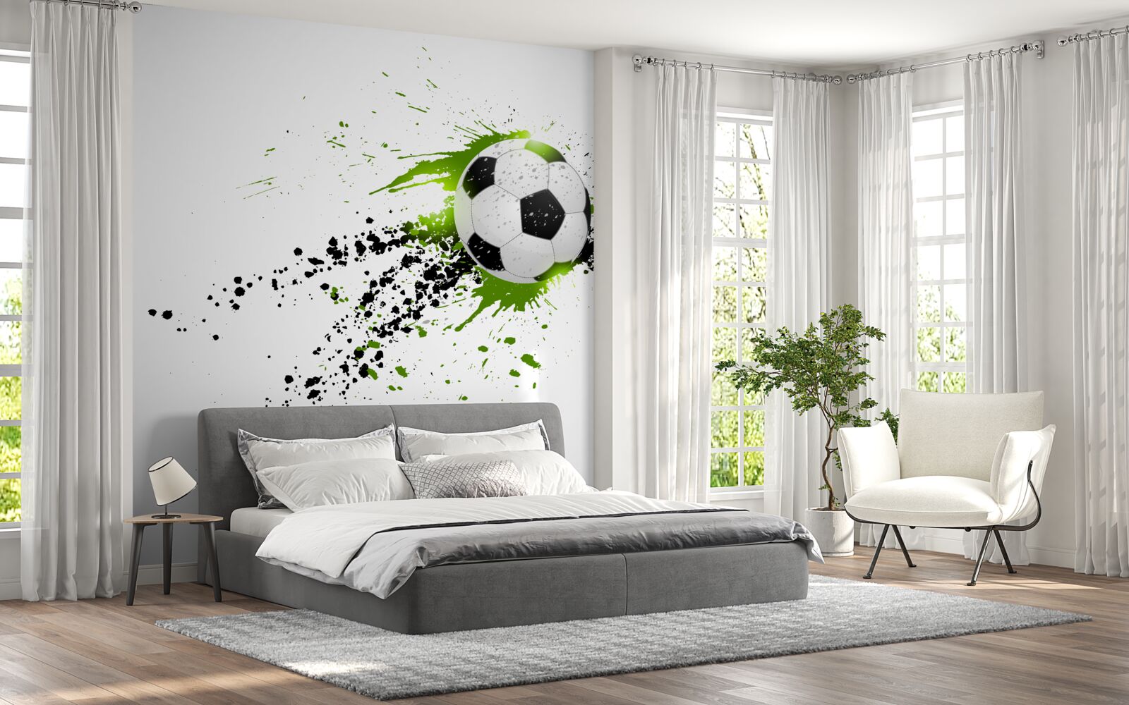 Fototapeta futbalová lopta na bielom pozadí