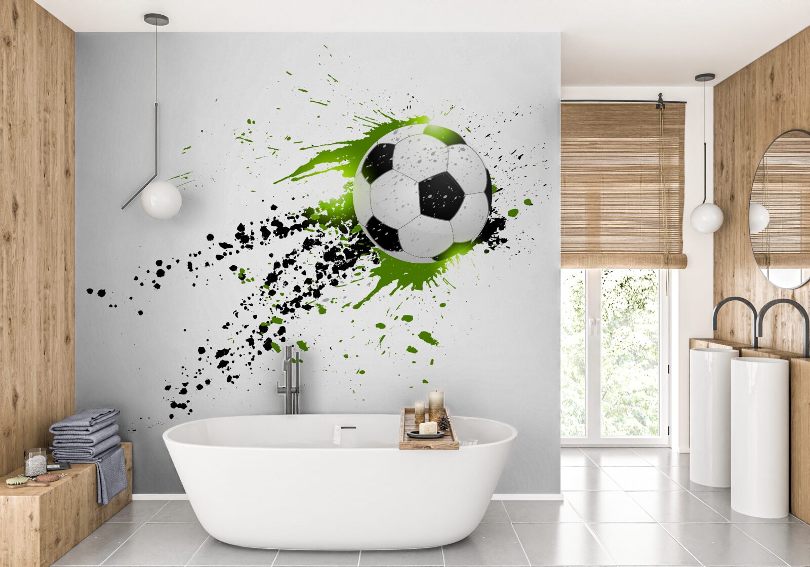 Fototapeta futbalová lopta na bielom pozadí