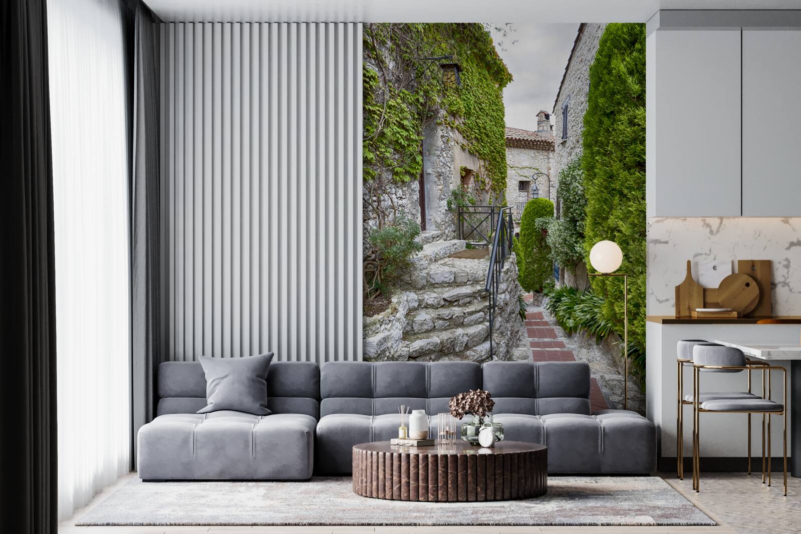 Fototapeta tiché zelené nádvorie v starobylom meste