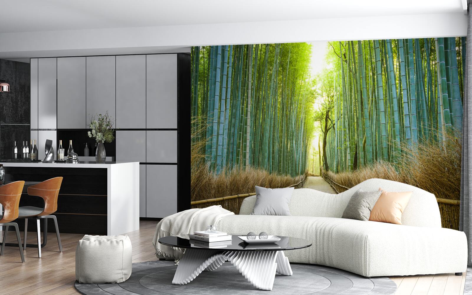 Fototapeta Cestička cez hustú bambusovú húštinu