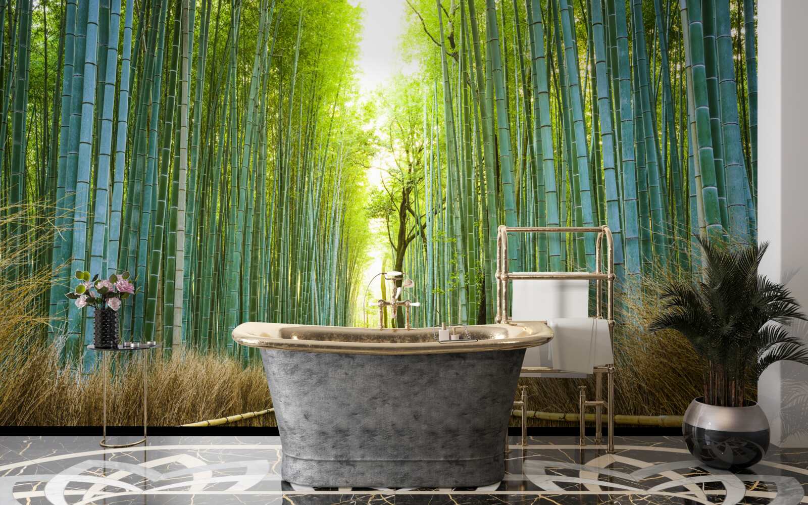 Fototapeta Cestička cez hustú bambusovú húštinu