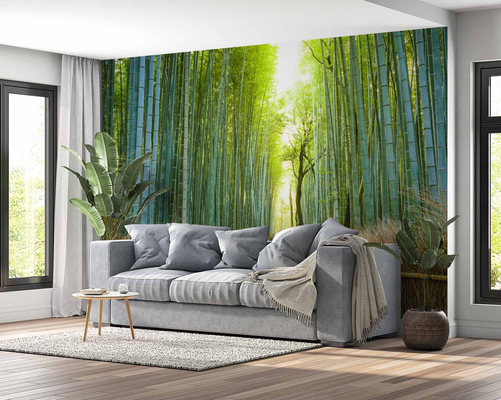 Fototapeta Cestička cez hustú bambusovú húštinu