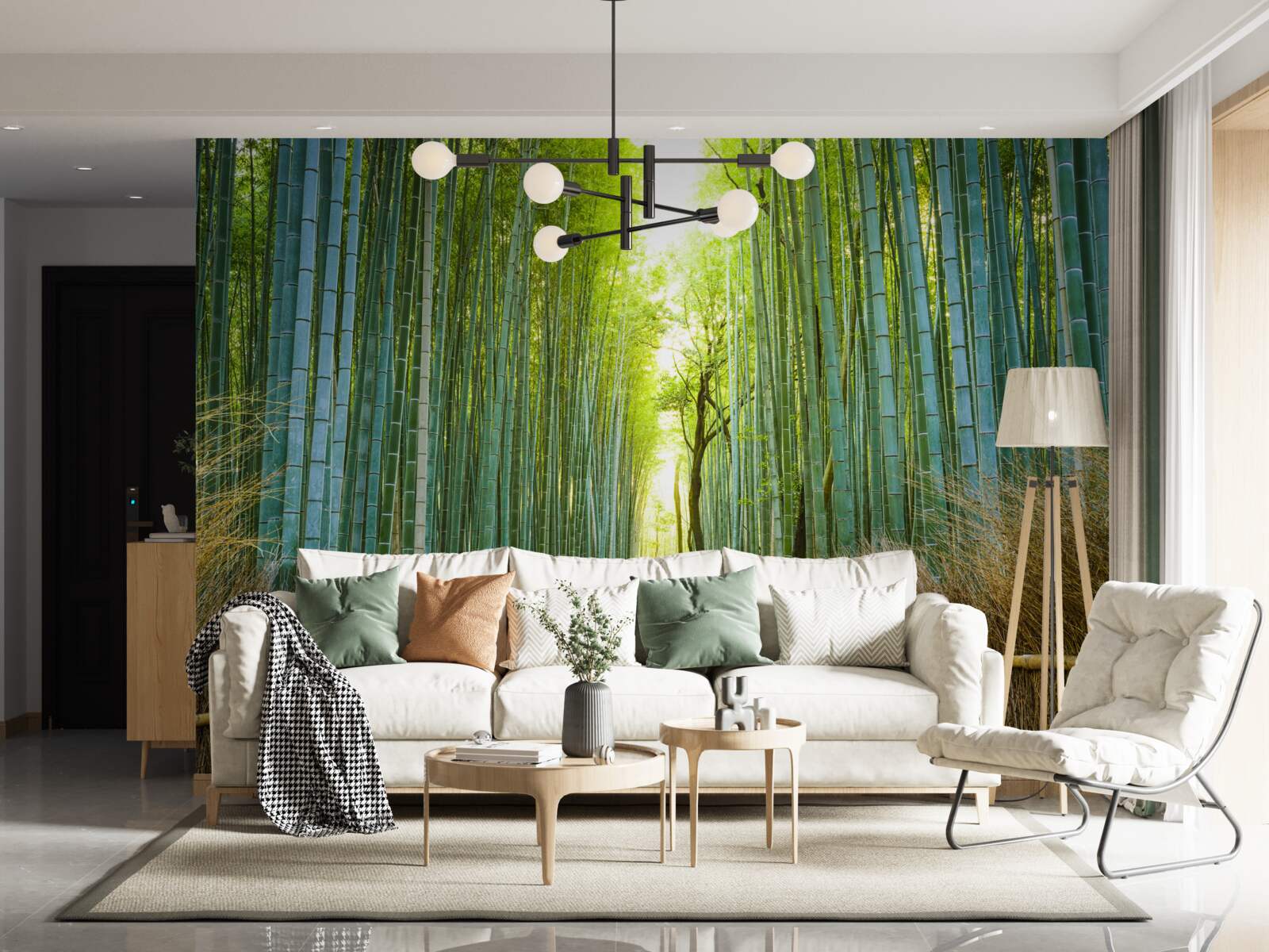 Fototapeta Cestička cez hustú bambusovú húštinu