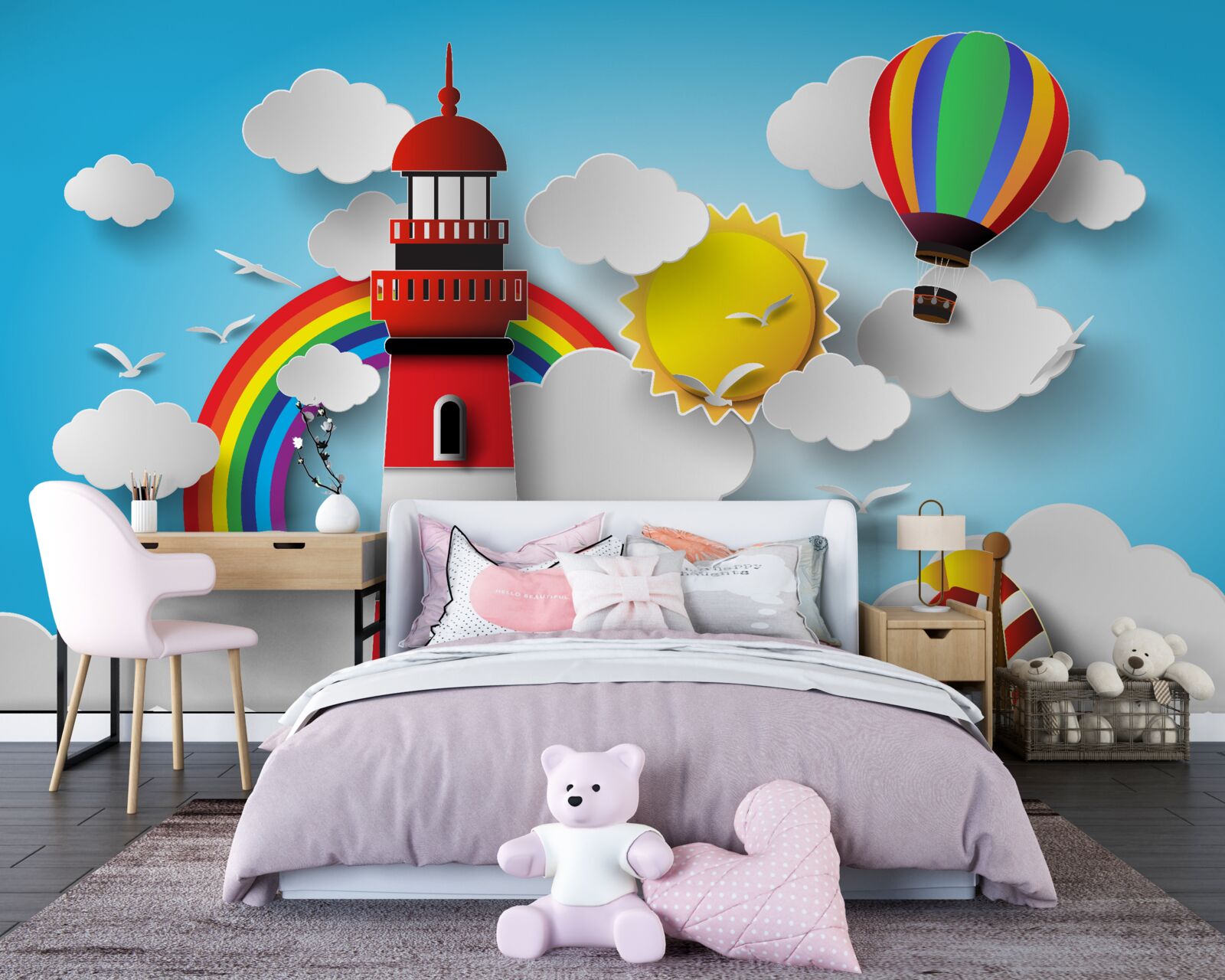 Fototapeta jasný maják osvetľuje jachty plávajúce v blízkosti