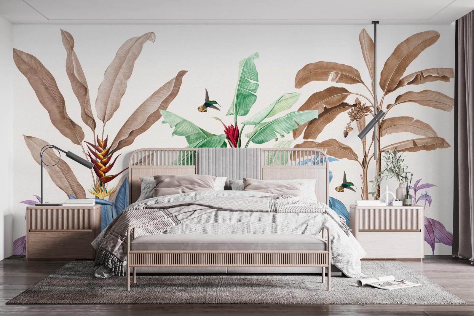 Fototapeta akvarel tropický les