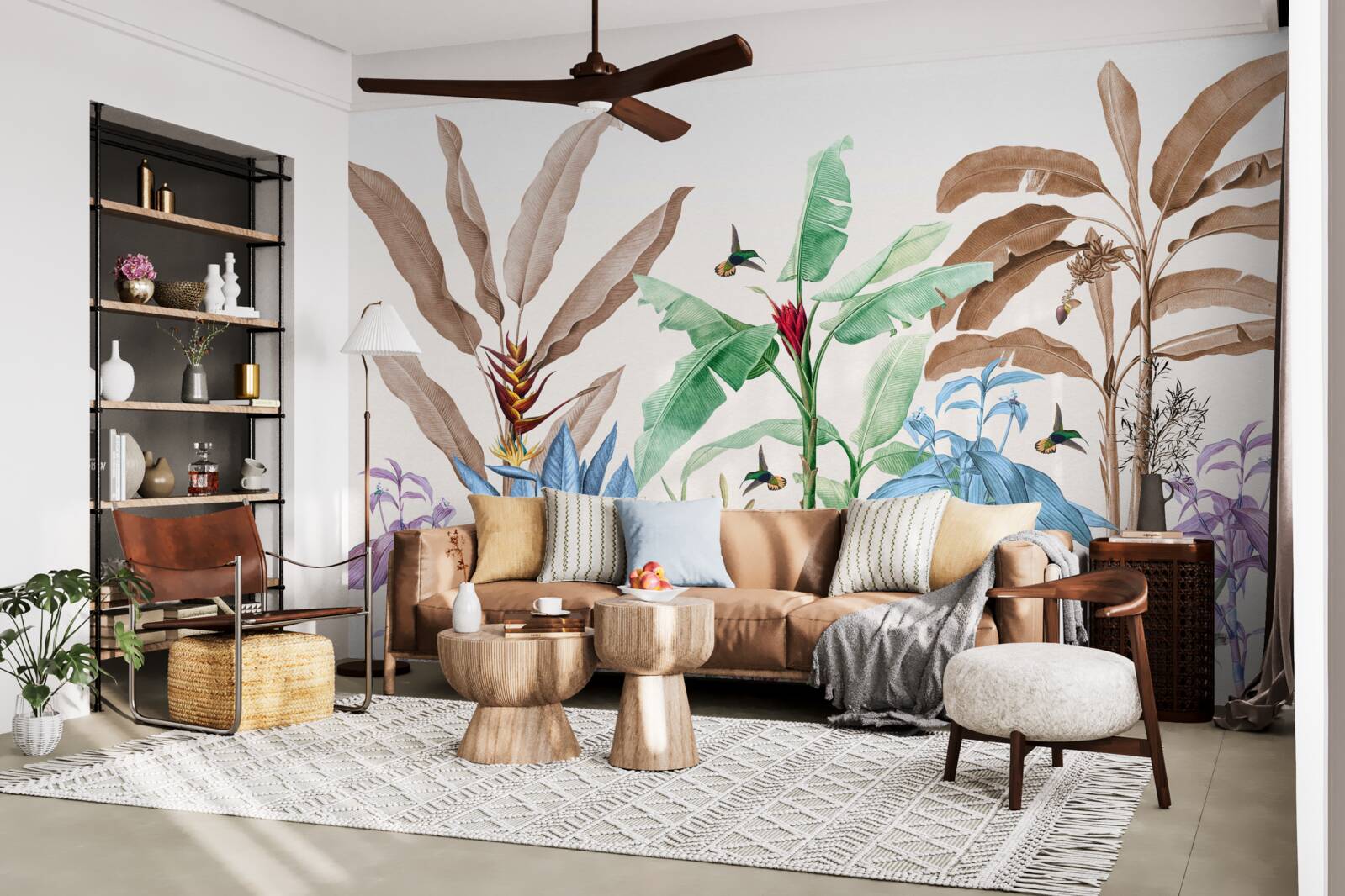 Fototapeta akvarel tropický les