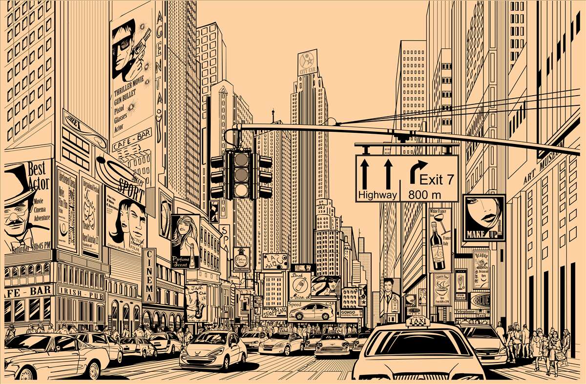 Fototapeta časová štvorcová kresba na papieri ceruzkou