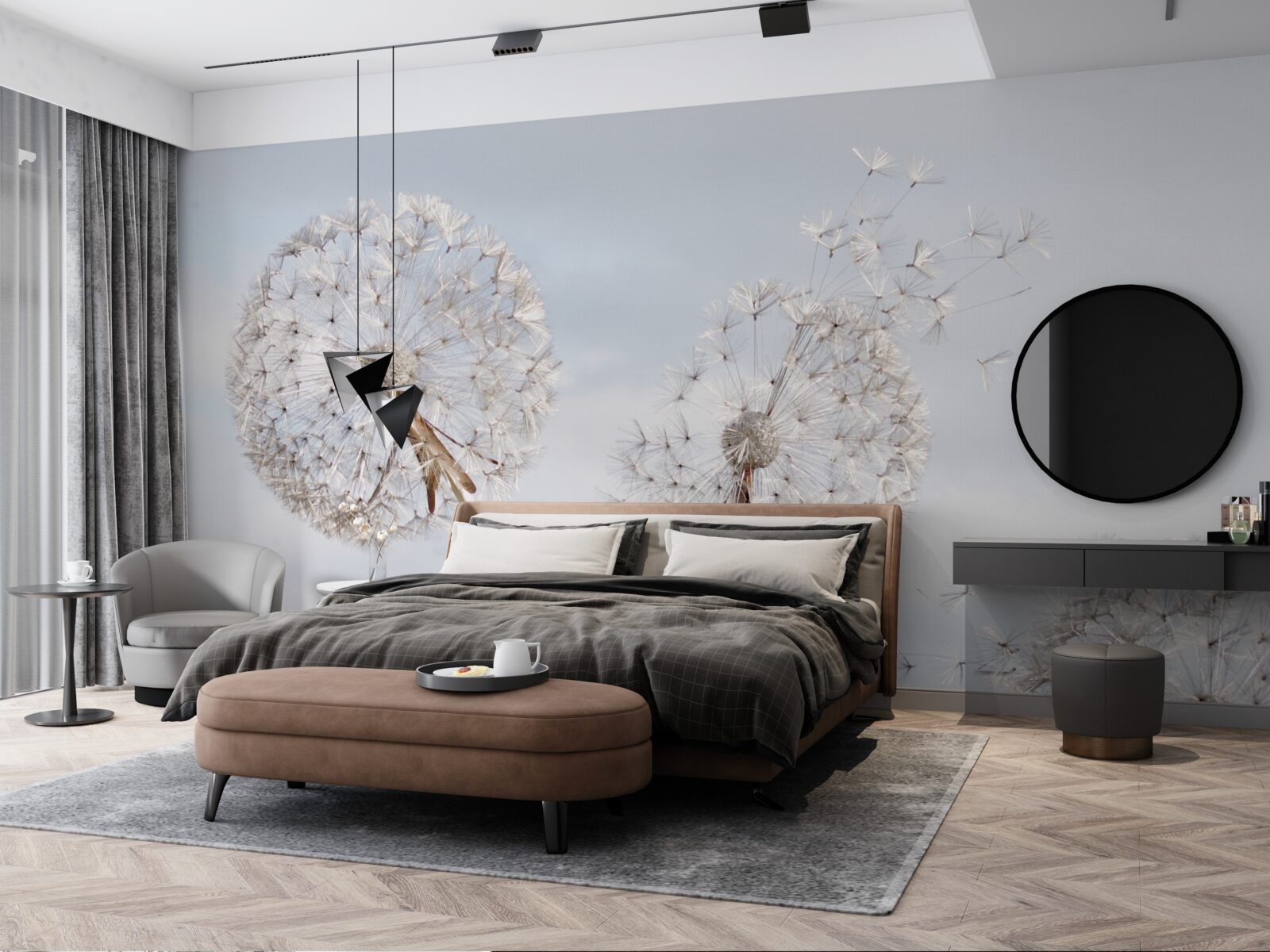 Fototapeta vietor odfúkne púpavy