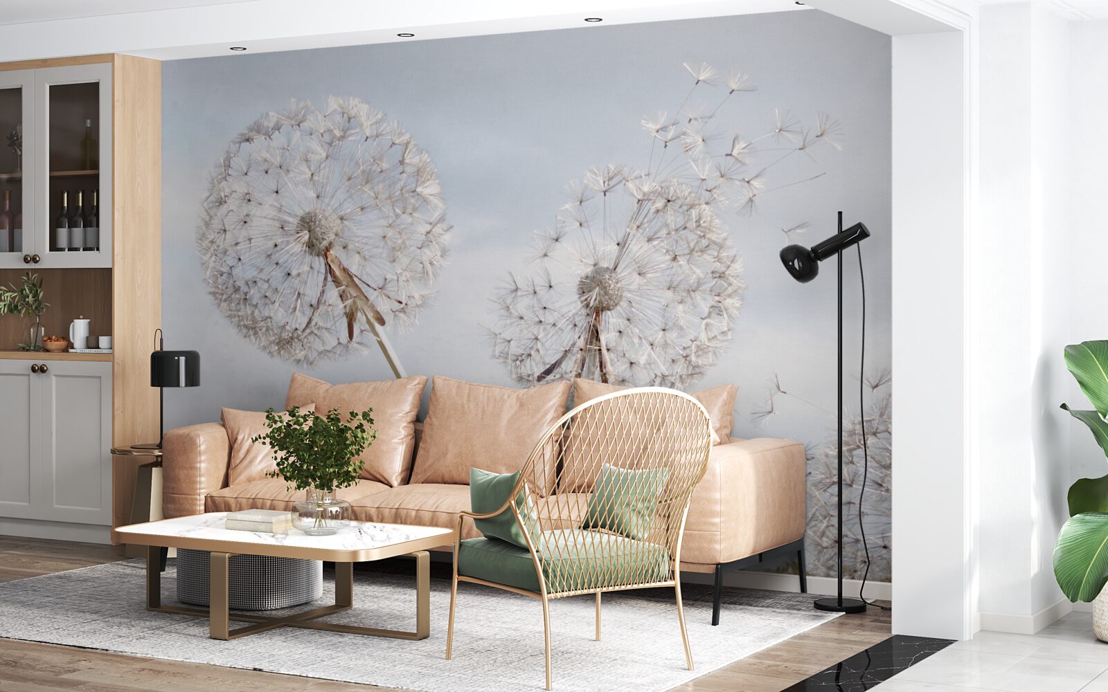 Fototapeta vietor odfúkne púpavy