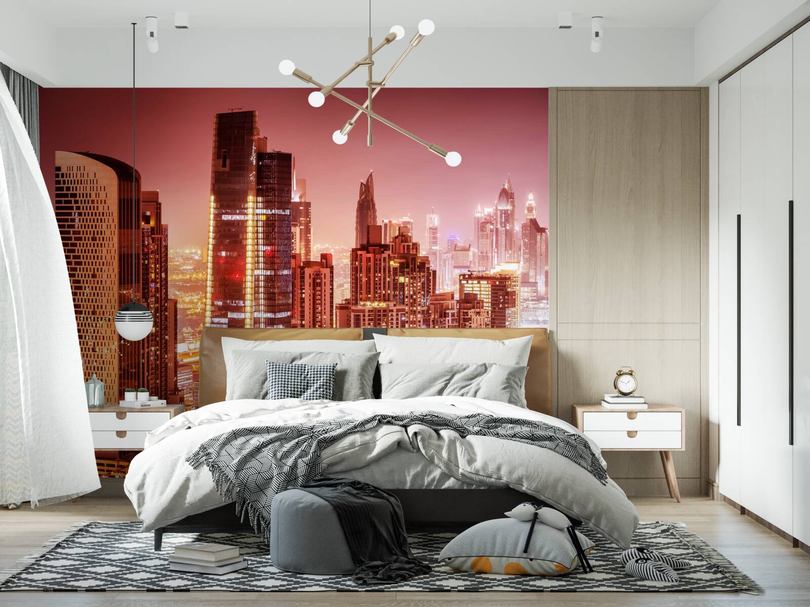 Fototapeta ruch mesta v nočnom svetle