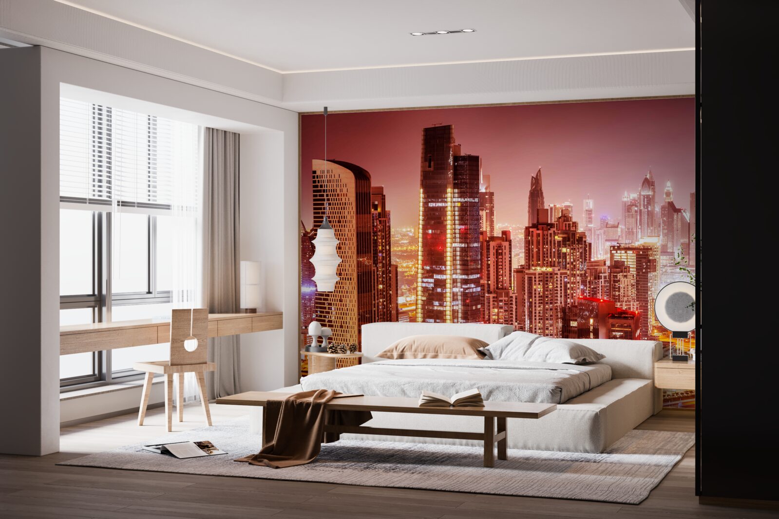 Fototapeta ruch mesta v nočnom svetle