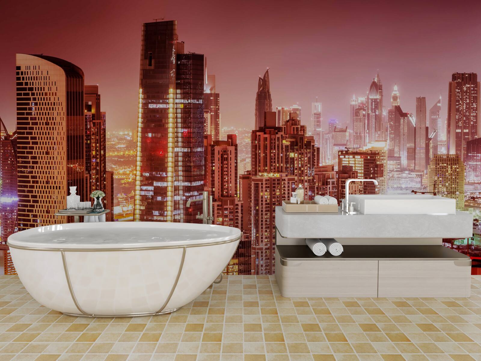 Fototapeta ruch mesta v nočnom svetle