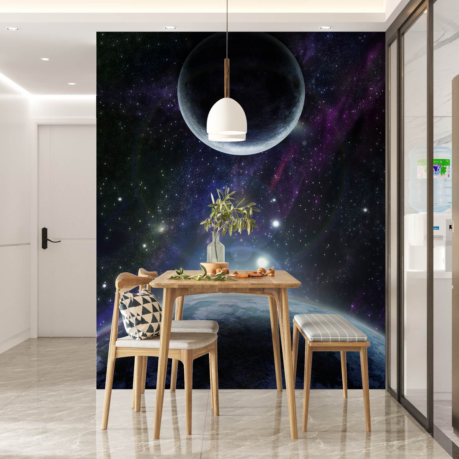 Fototapeta Zem a Mesiac sú vo vesmíre