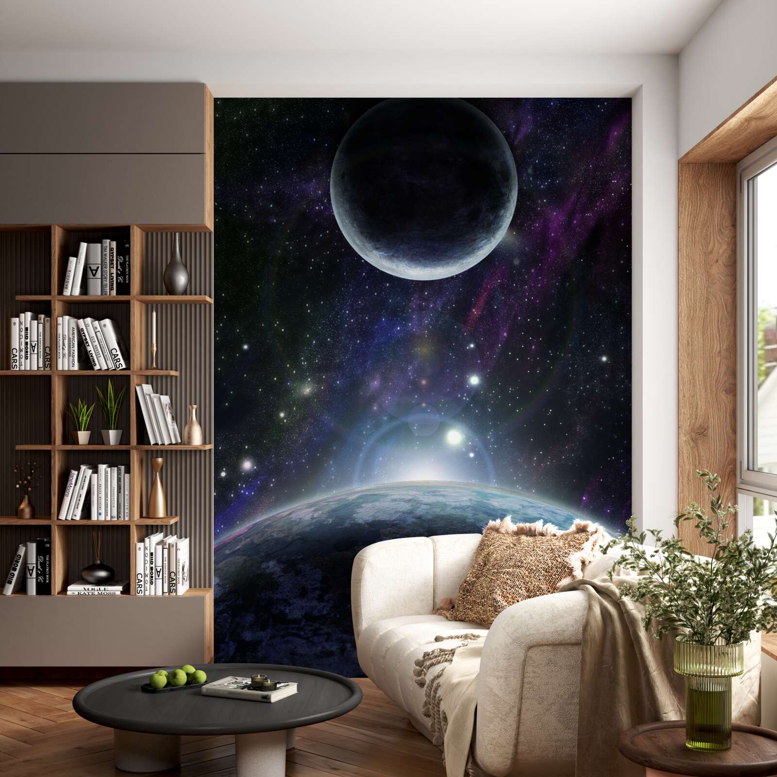 Fototapeta Zem a Mesiac sú vo vesmíre