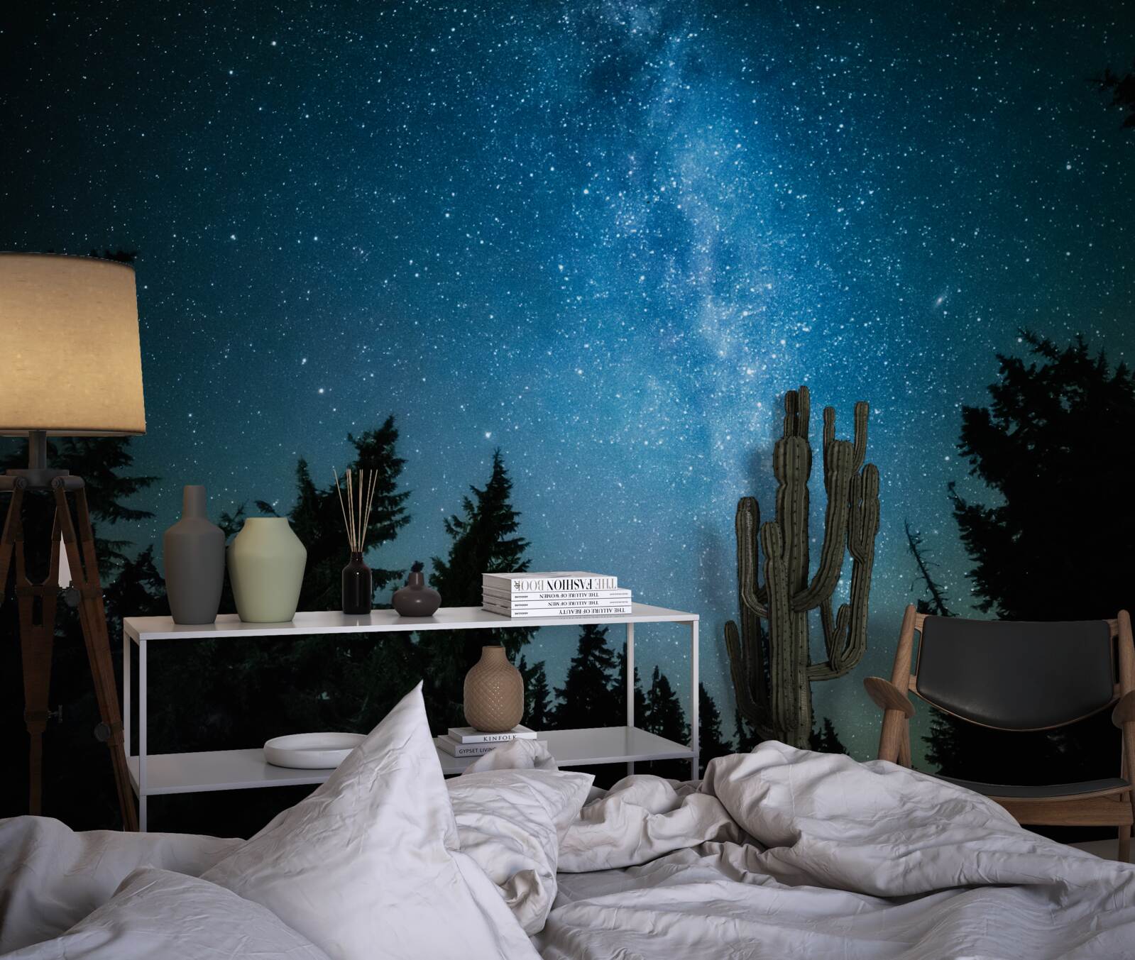 Fototapeta Cesta medzi hviezdami v tmavom lese