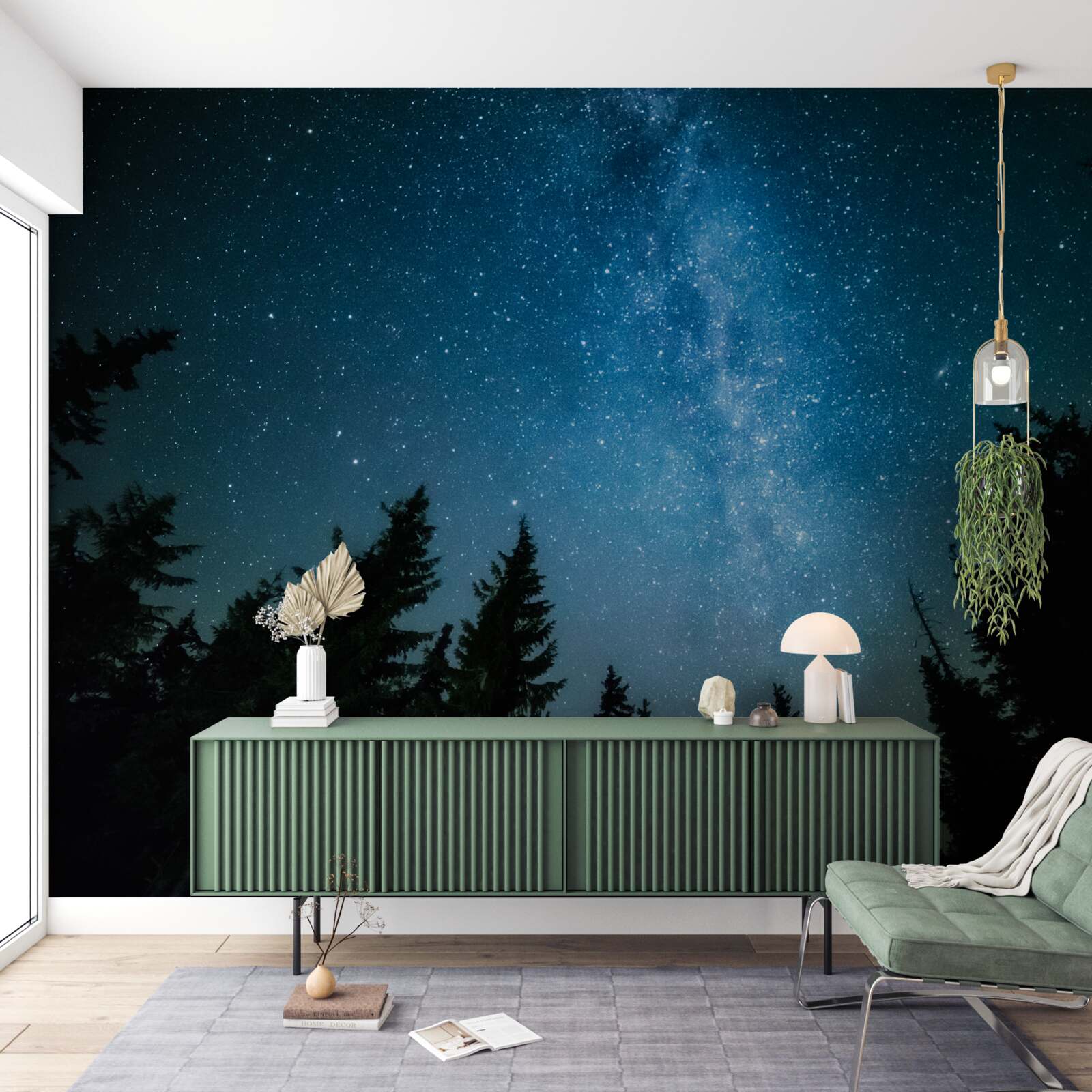 Fototapeta Cesta medzi hviezdami v tmavom lese