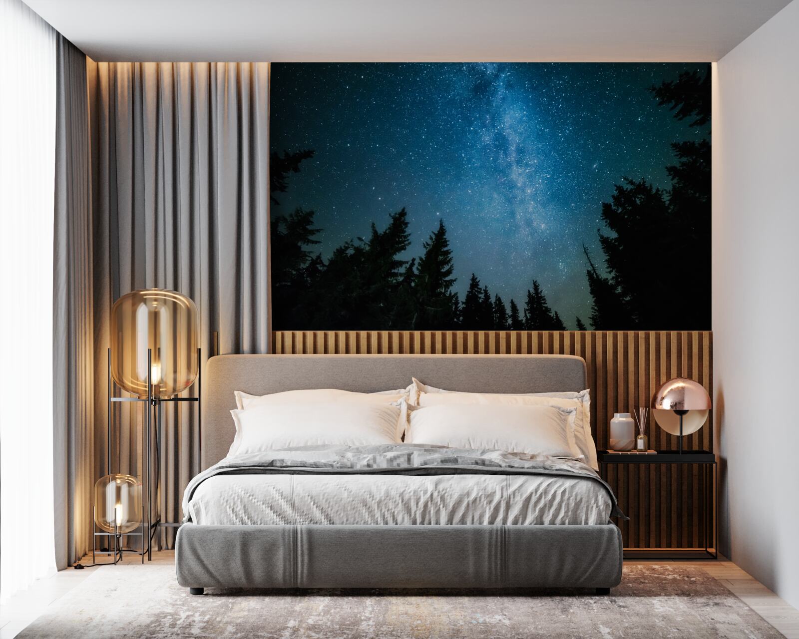 Fototapeta Cesta medzi hviezdami v tmavom lese